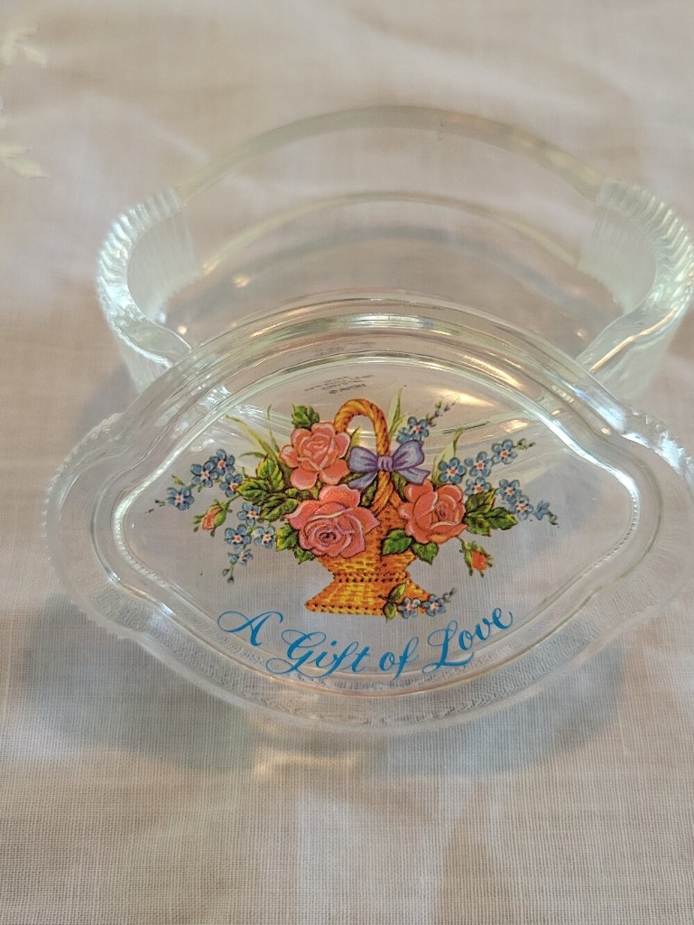 Vintage Avon "A Gift Of Love" Crystal Trinket Box